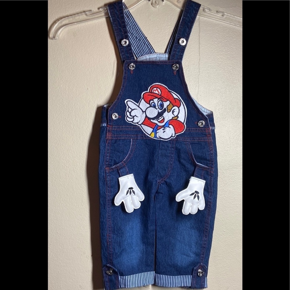 Super Mario Denim Toddler sz 2 Overalls